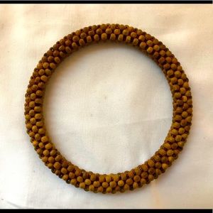 Wood beaded bracelet